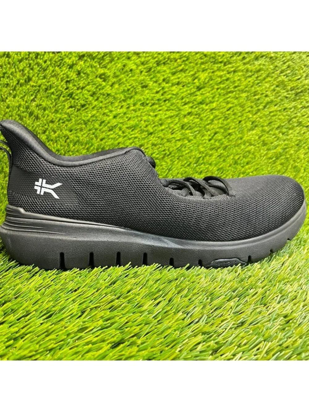 Kuru Flex Via Mens Size 10 Jet Black Athletic Running Walking Shoes Sneakers